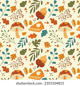 flat pattern design autumn season celebration.