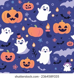 flat pattern design for halloween celebration