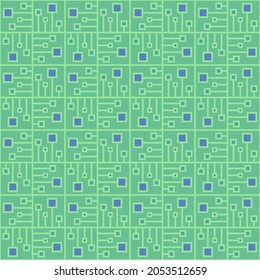 Flaches Muster für Web-, Werbe-, Textil-, Druck- und Design-Projekte. Einfache geometrische Formen verzieren jede Oberfläche und machen sie attraktiv.