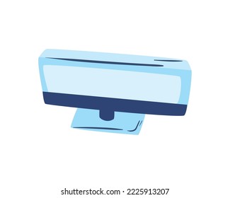 flat pc monitor over white
