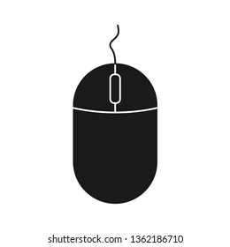 Flat pc mouse icon isolated on white background. Pc tool vector .