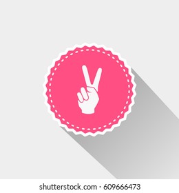 flat peace sign
