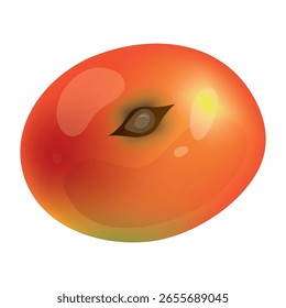Flat peach Vector food icons of fruits. Donut, fig peach. Saturn peach. Ripe and juicy, isolated on white background. Whole peach fruit, half with pit and a piece.