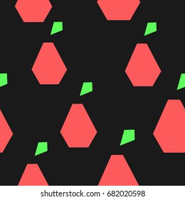 flat pear pattern vector