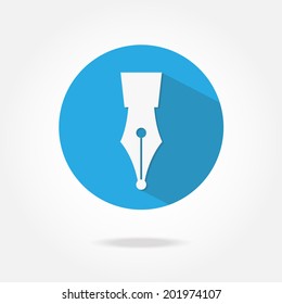 Flat pen icon.