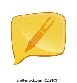 flat pen icon education, vector illustration design