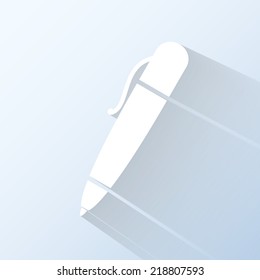 Flat pen icon. Vector illustration