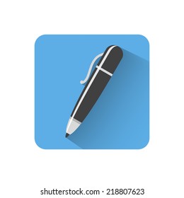 Flat pen icon. Vector illustration