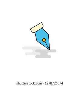 Flat Pen nib Icon. Vector