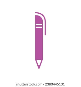 Flat Pen, pencil Icon Symbol Vector Illustration