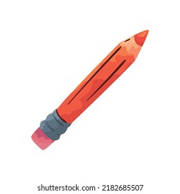 flat pencil design over white