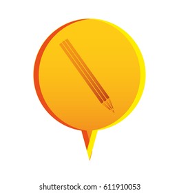 flat pencil icon education, vector illustration design