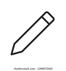 flat pencil icon symbol sign, vector eps 10