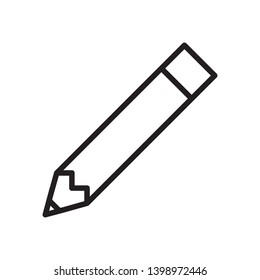 flat pencil icon symbol sign, vector eps 10