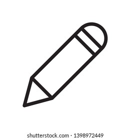 flat pencil icon symbol sign, vector eps 10
