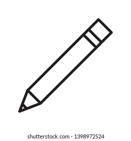flat pencil icon symbol sign, vector eps 10