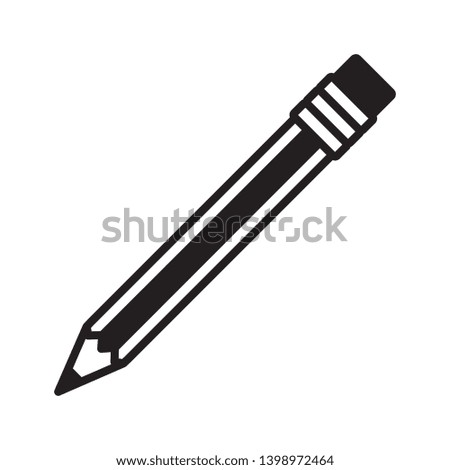 flat pencil icon symbol sign, vector eps 10