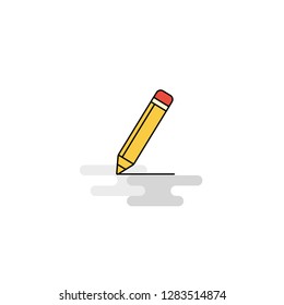 Flat Pencil  Icon. Vector