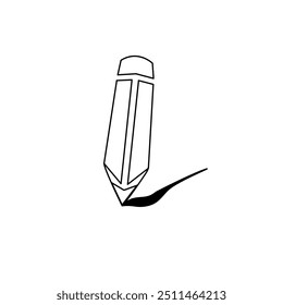 flat pencil icon vector design. Edit icon vector. Pencil, Write icon symbol illustration