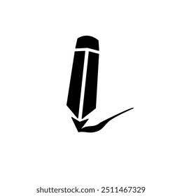 Diseño de Vector de icono de lápiz plano. Vector de íconos de Editar. Lápiz, Ilustración del símbolo del icono de escritura, diseño del logotipo del lápiz