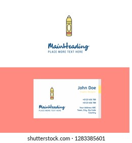 Flat Pencil  Logo and Visiting Card Template. Busienss Concept Logo Design