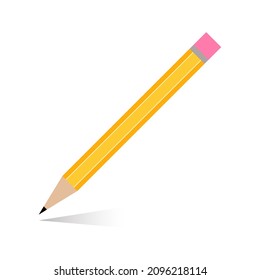 Flat pencil write design graphic. Education school item.