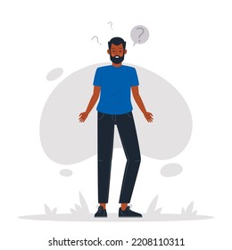 Flat people asking questions collection. Vector illustration.
