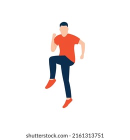 Flat people character dancing illustration