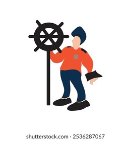 o personagem pessoa plana detém o leme da nave