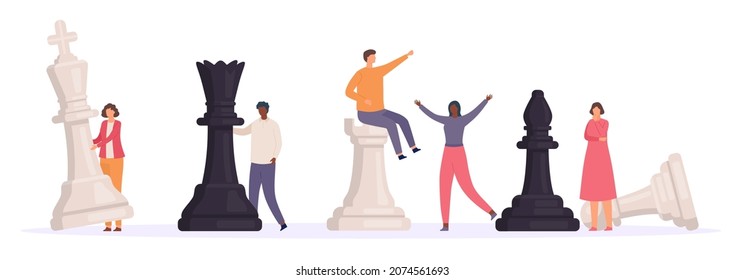 Flat people characters planting trees and flowers in garden. Ecology volunteers with shovels and rakes. Farm and gardening worker vector set. Activists protecting environment, gardening