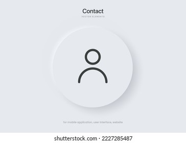 Flat people icon Contact icon. User, person, human person avatar sign symbol for website mobile app UI UX.