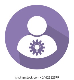 Flat people icon vector illustration on color background 