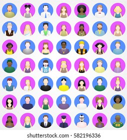 Flat people icons