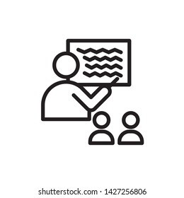 flat people teaching icon symbol sign, teacher,  logo template, vector, eps 10