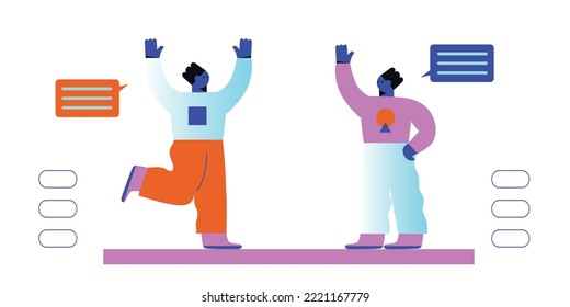 Flat people and technology. Vector man flat illustration. Ideal for social media and business presentations, user interface, UX, graphic and web design, apps and interfaces. EPS 10