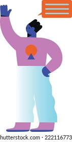 Gente plana. Ilustración plana del vector. Ideal para presentaciones de medios sociales y negocios, interfaz de usuario, UX, diseño gráfico y web, aplicaciones e interfaces. EPS 10
