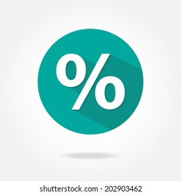 Flat percent icon.