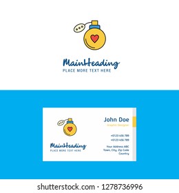 Flat Perfume Logo and Visiting Card Template. Busienss Concept Logo Design