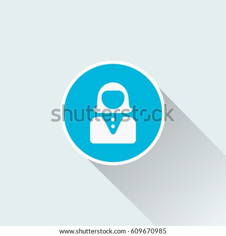 Flat Person Icon Stock Vector (Royalty Free) 609670985 - Shutterstock