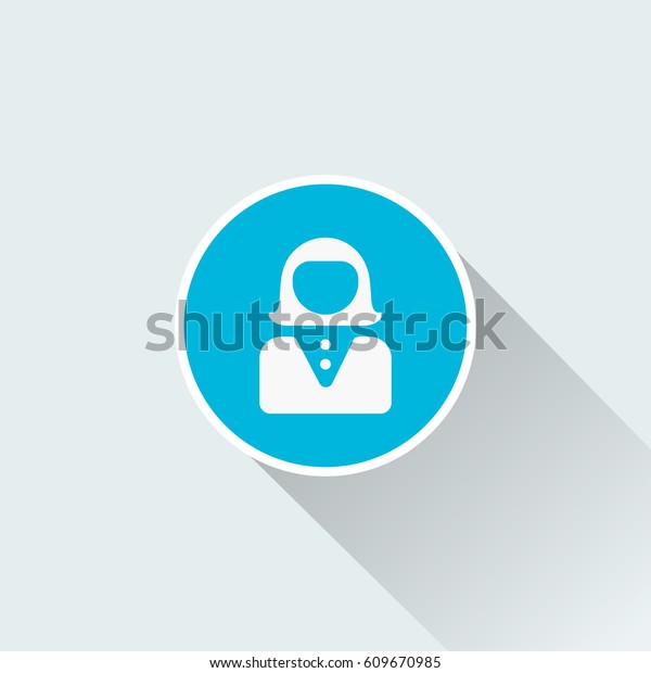 Flat Person Icon Stock Vector (Royalty Free) 609670985