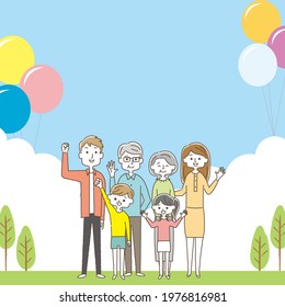 Flat person illustration. Family set.