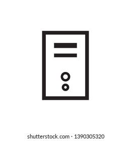 flat personal computer icon sign symbol, vector, eps 10