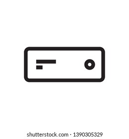 flat personal computer icon sign symbol, vector, eps 10