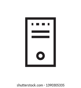 flat personal computer icon sign symbol, vector, eps 10