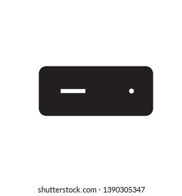 flat personal computer icon sign symbol, vector, eps 10