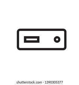 flat personal computer icon sign symbol, vector, eps 10