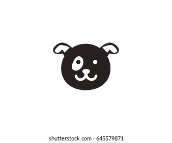 Flat pet dog illustration