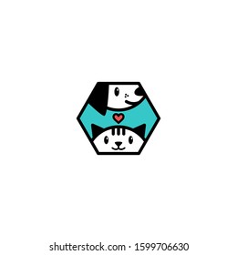 Flat Pet Logo Design Vector Image