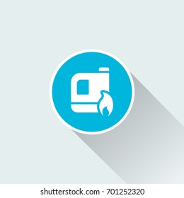 flat Petrol can icon