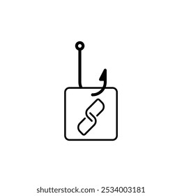 Icono de phishing plano. Diseño de Ilustración vectorial. Eps 10. 